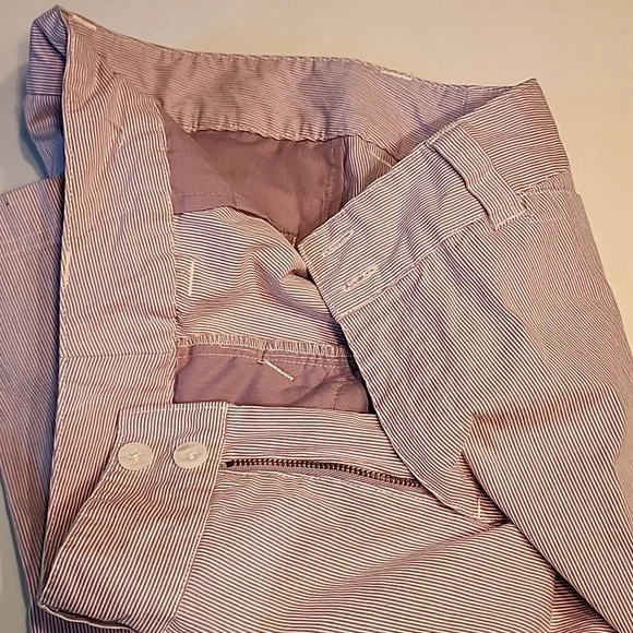 CHRISTOPHER & BANKS Lavender and White Pinstripe Ankle Pants Size 12 Petite - Picture 2 of 12
